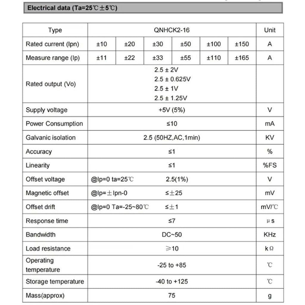 Current Transformer 1pc Split Core Hall Effect Current Transducer