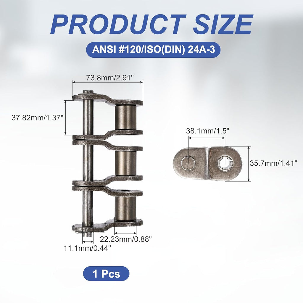 DTGN ANSI #120 Roller Chain Offset Half Link 38.1mm Pitch