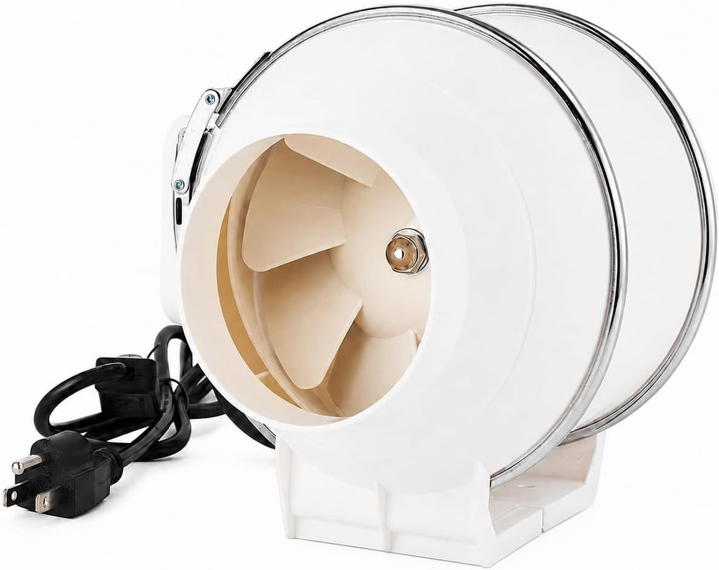 modunful 4 Inch Inline Duct Fan with On/Off Switch Wall Floor Ceiling Mount