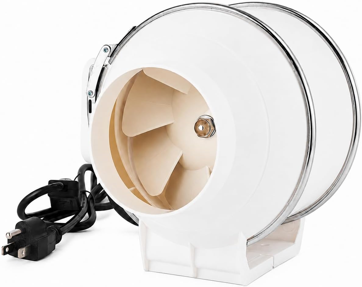 modunful 4 Inch Inline Duct Fan with On/Off Switch Wall Floor Ceiling Mount