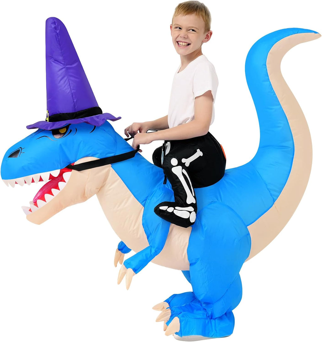Dinosaur Costume Kids Inflatable Dinosaur Halloween Costume for Boys Girls Funny Blow Up Costume for Halloween Party