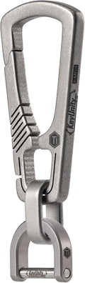 Titanium Carabiner Keychain Clip, Quick Release EDC Key Holder Organizer with Key Ring