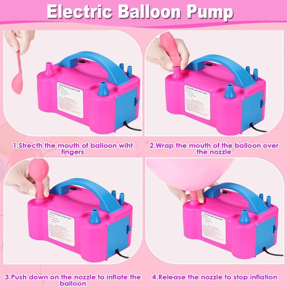 Balloon Arch Kit and Balloon Pump, 9Ft Tall & 10Ft Wide Adjustable Balloon Arch Stand Kit with Electric Pump