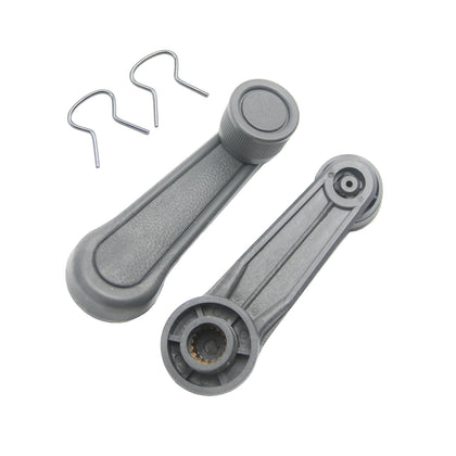 2-Pack Grey Interior Window Crank Handles Compatible with Toyota Tacoma 1995-2004, Tundra 2000-2017, Matrix