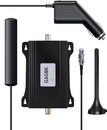 Car Cell Phone Booster, Car Cell Booster on Band 12/13/17 RV Signal Booster for 5G 4G LTE 3G for All U.S.Carriers