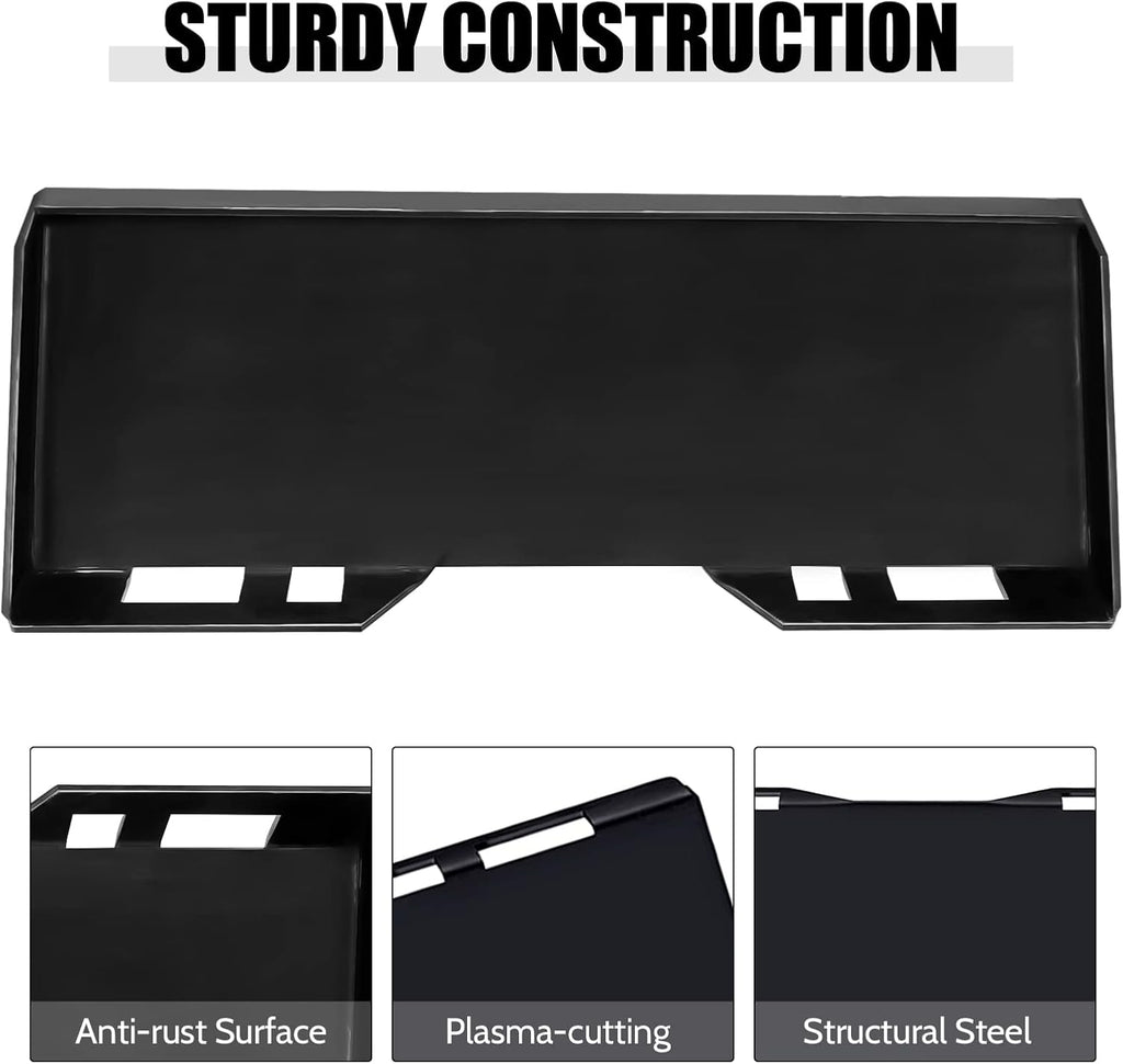 Skid Steer Attachment Plate, Universal Quick Attach Adapter Mount Plate, Fits Skid Steer Tractor,Plate-A