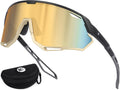 Mens Sports Baseball Sunglasses: TR90 Lightweight Cycling Glasses Wrap Around Running Glasses for Outdoor MTB Bike