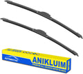 OEM Quality 22" + 19" Premium All-Seasons Durable Stable and Quiet Windshield Wiper Blades-J Hook Wipers(Set of 2)