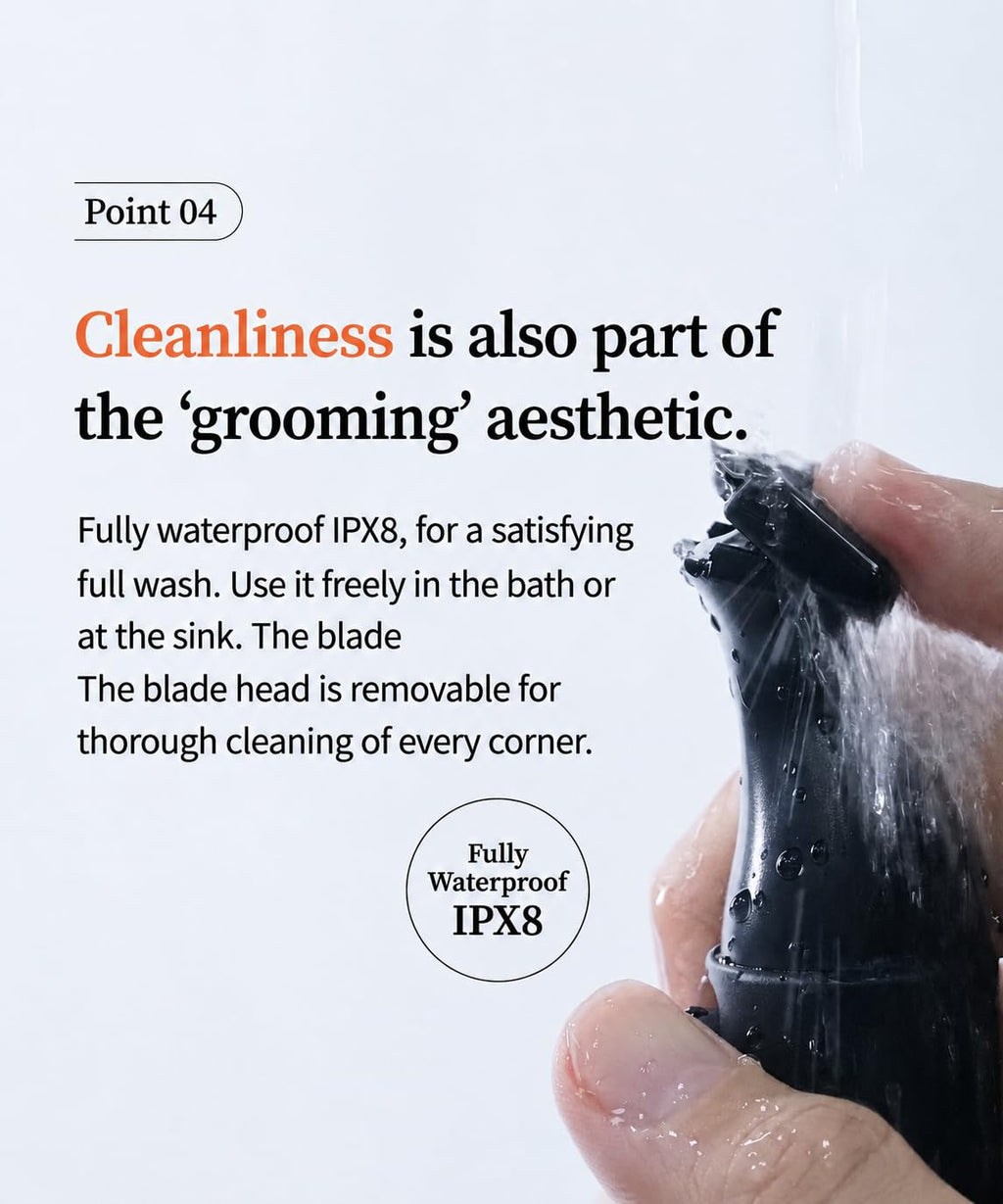 Mustache Trimmer for Men, Precision Beard Trimmer, IPX8 Waterproof