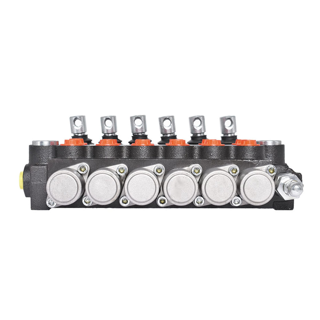 kimllier 6 Spool Hydraulic Valve 13 GPM 3600 PS BSPP Ports Double Acting
