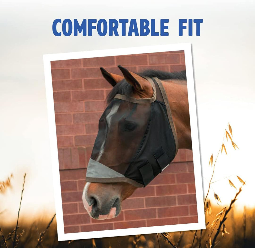 Opti-Force Horse Fly Mask with UV Protection, Standard, No Ears