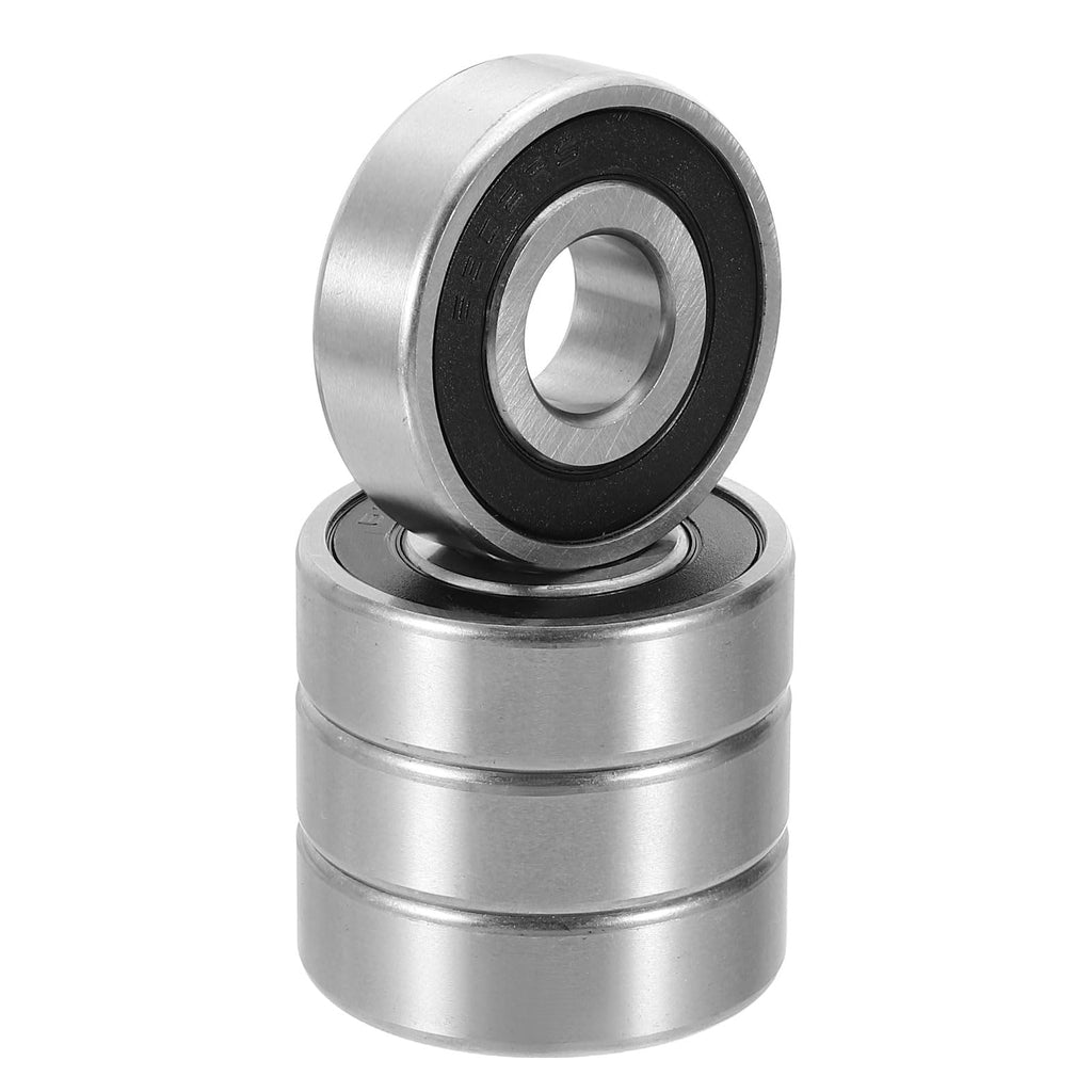 uxcell 4Pcs 6302 2RS Deep Groove Ball Bearing 15x42x13mm Chrome Steel ABEC5