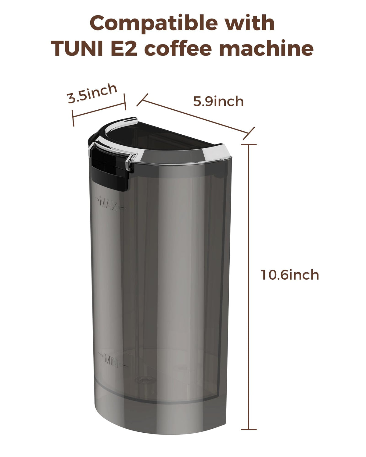 Tuni 44oz Water Tank Replacement for E2 Espresso Machine
