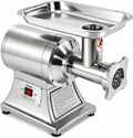 Commercial #12 Electric Meat Grinder, 1100W Stainless Steel Meat Mincer & Sausage Stuffer with Stainless Steel