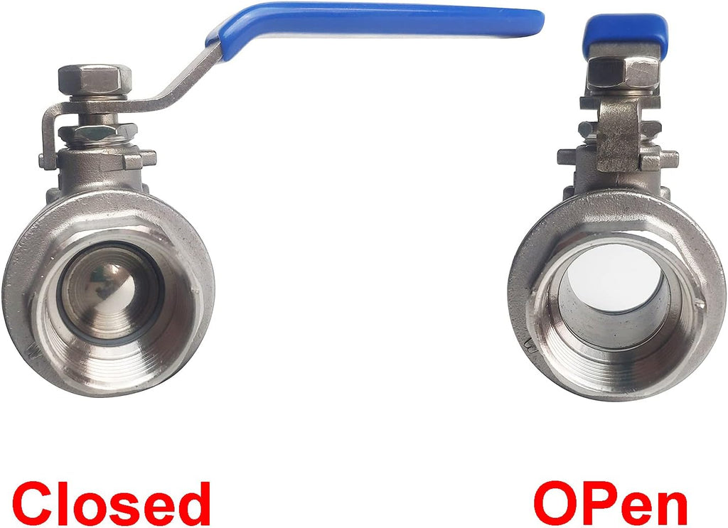 1" Female Ball Valve NPT Thread 316 Stainless Steel Full Port Ball Valve WOG1000