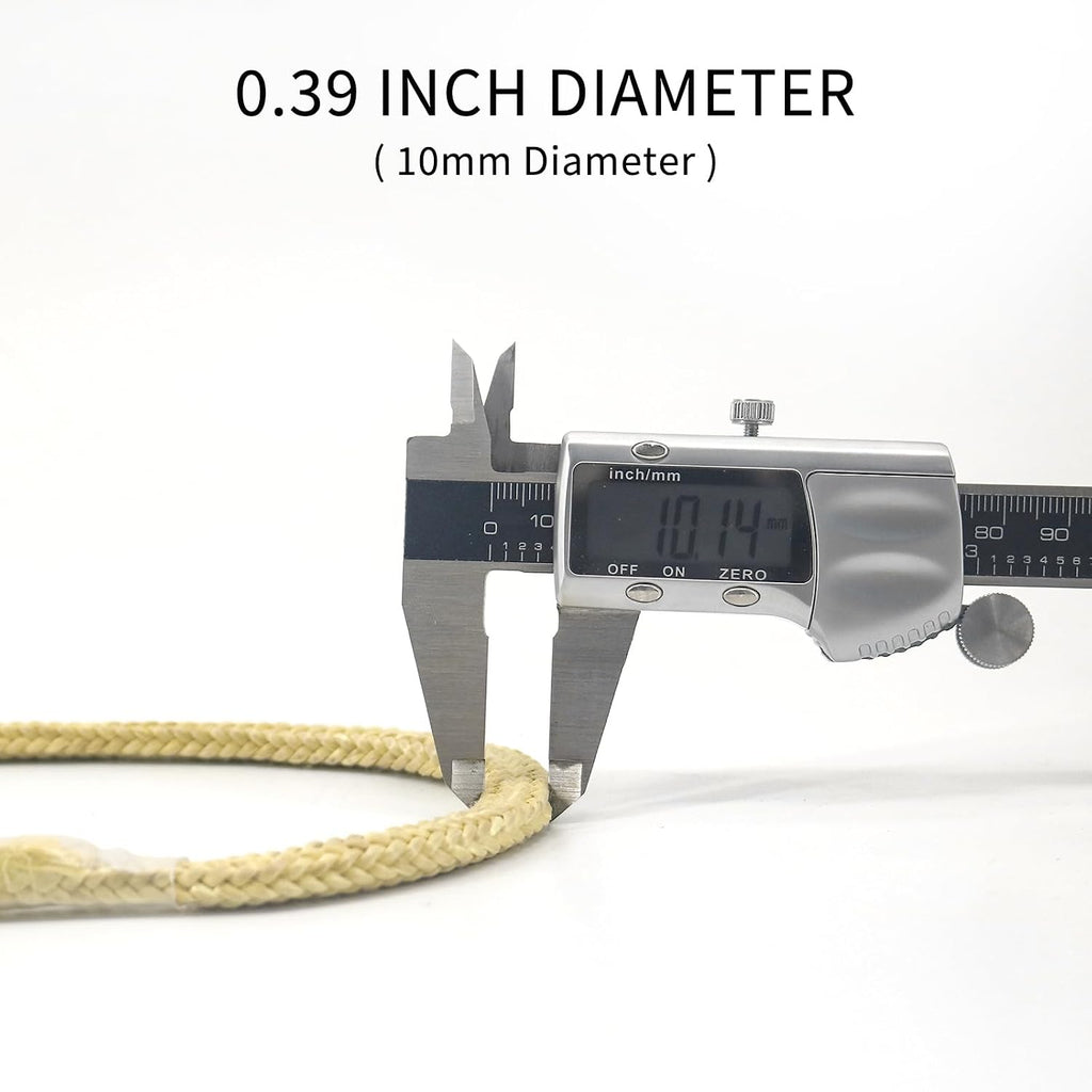 100% Kevlar Braided Friction Hitch,5620 MBS,Prusik Arborist Rope, Abrasion/Flame Resistant, High Strength Rescue