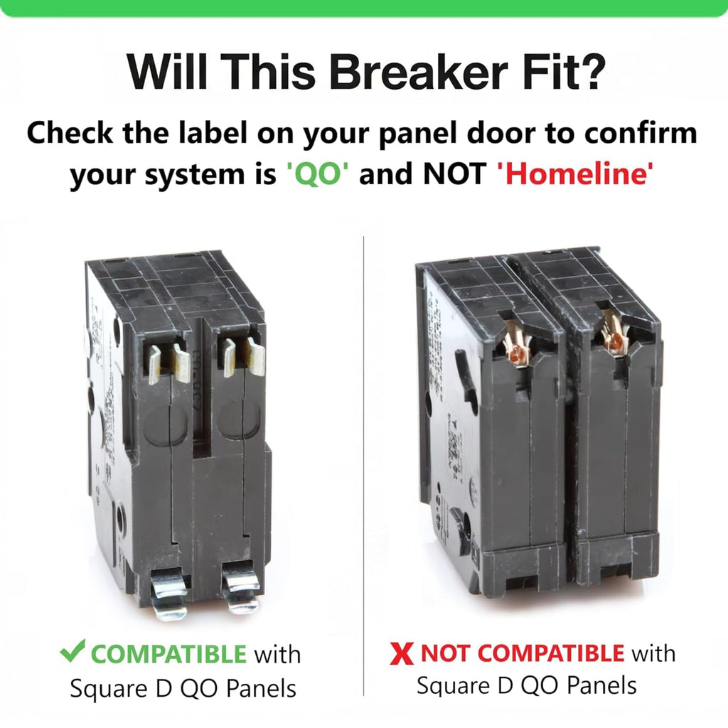 Genuine Square D QO250 50 Amp Double Pole Circuit Breaker Kit