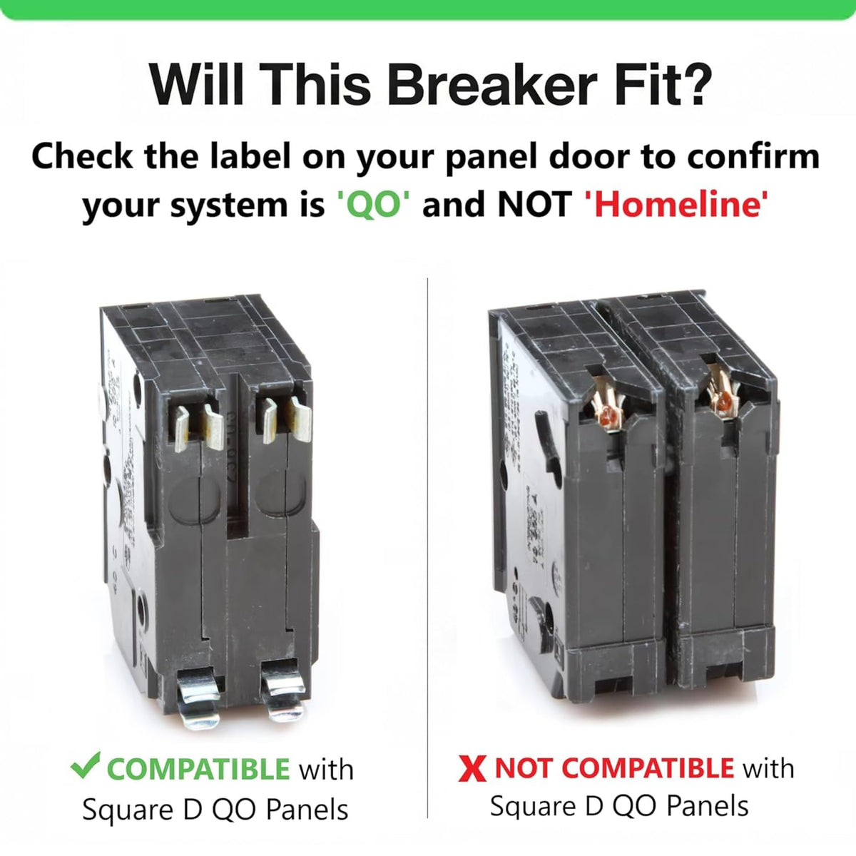 Genuine Square D QO250 50 Amp Double Pole Circuit Breaker Kit