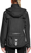 Womens Running Cycling Windbreaker Reflective Jackets Hooded