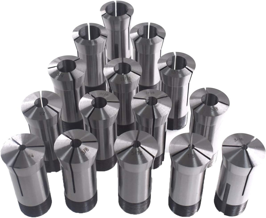 Precision 5C Collet Set, Mill Chuck Holder Hardened T.I.R. 0.0005" Lathe