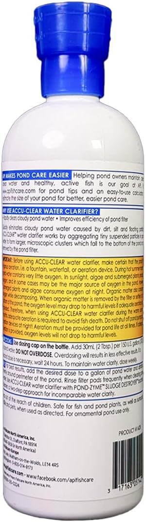Pond ACCU-Clear (16 fl oz) Water Clarifier - Improves Filter Efficiency