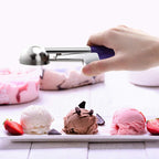 TOPKITCHEN Commercial-Grade Ice Cream Scoop 0.75 oz, 18/8 Stainless Steel Cookie Scoop with Plastic Handle, Portion