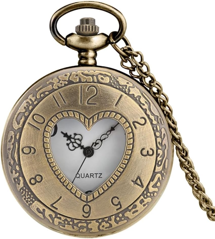Vintage Pocket Watch with Chain for Men Necklace Watches for Women | Classic retro pendant watch,Unique analog quartz