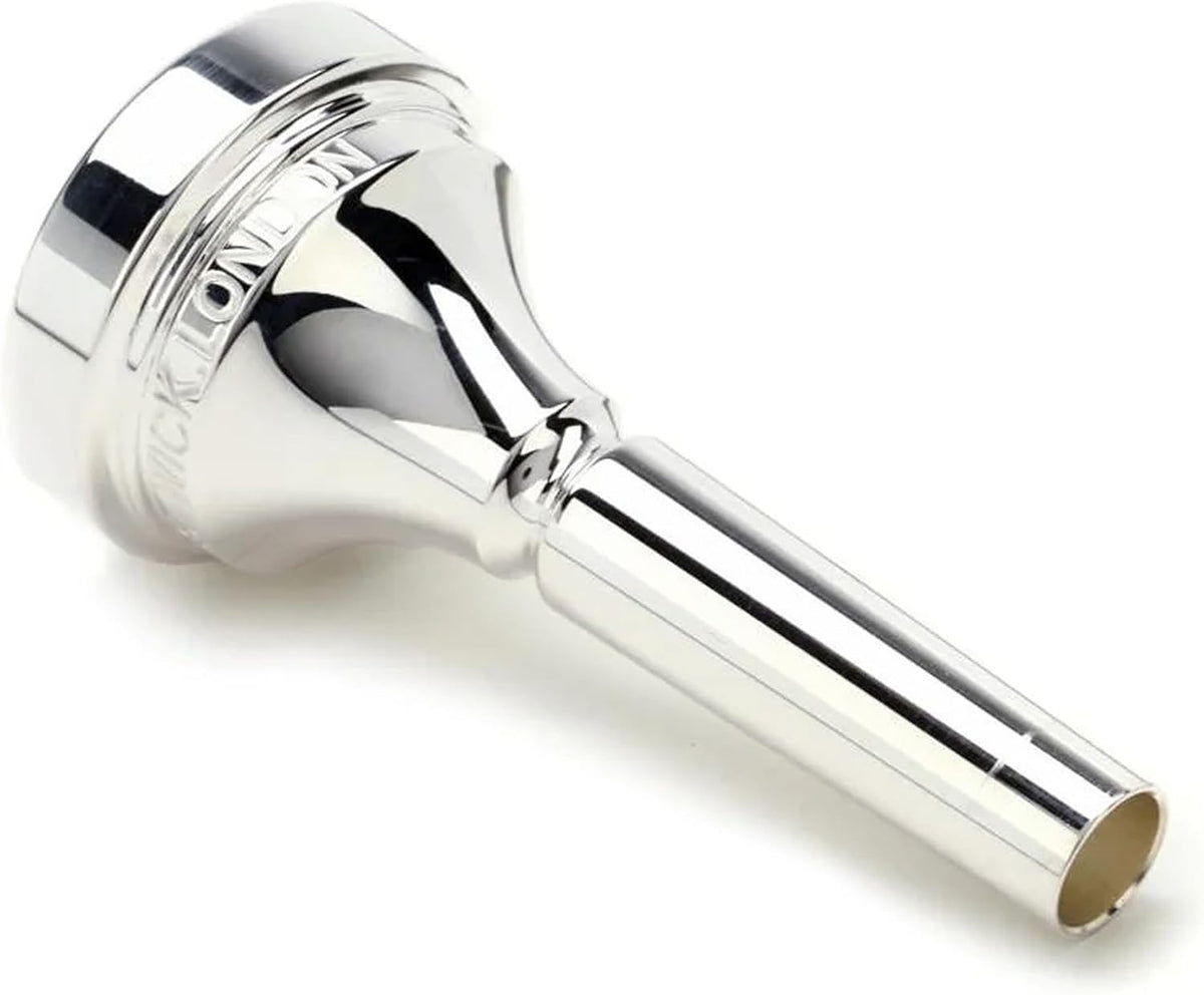 Classic Trombone Mouthpiece Silver Plated, 5880-4.5AL - Barrel Backbore for Balanced Airflow & Tone - Large Shank