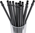 13 Inch Long Black Reusable Plastic Replacement Drinking Straws for 40 oz & 50 oz Mason Jar,Tumblers, Set of 12 with