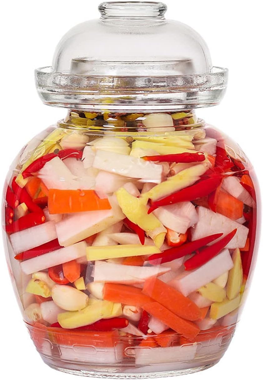 Pickle Jar, 1.5 Liter Fermentation Kimchi Jar with Water Seal Lid