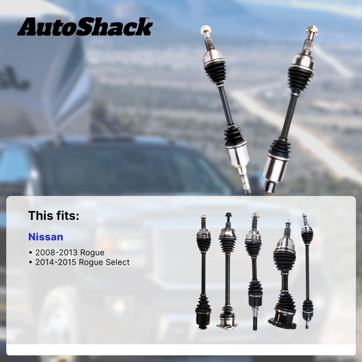 AutoShack Front CV Axle Shaft Assembly, Passenger Side, 1pc