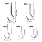 125 Pcs Small Screw Hooks, 5 Sizes Ceiling Hook for Hanging Plants
