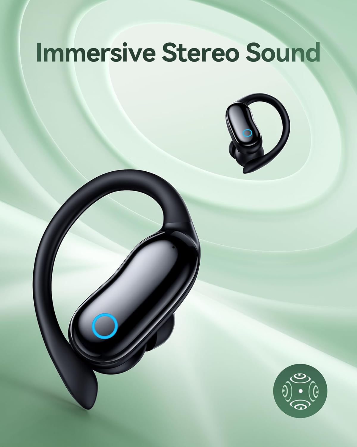 Active Noise Cancelling Ear Buds Wireless Earbuds 96hrs Playback Bluetooth Headphones Dual Battery Display Stereo
