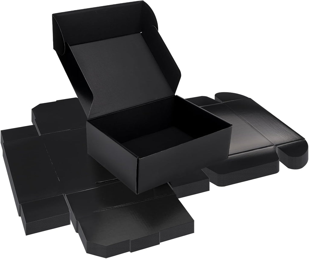 12x9x4 Black Shipping Boxes 20 Pack, Large Cardboard Mailer Boxes for Small Business Shipping Packaging
