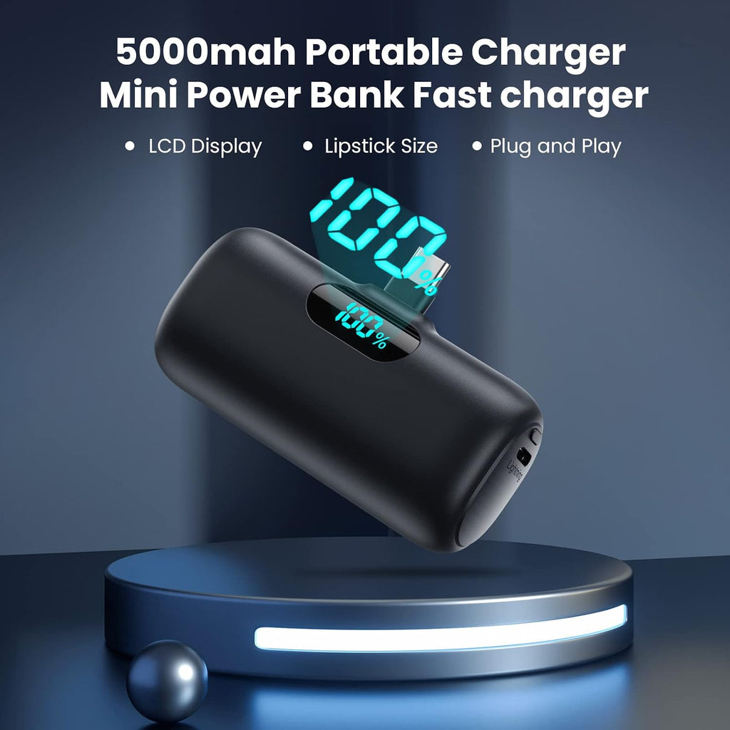 [2-Pack]Portable Charger for iPhone 17/16/15,Mini Power Bank 5000mAh PD USB C Portable Phone Charger,Travel Essential