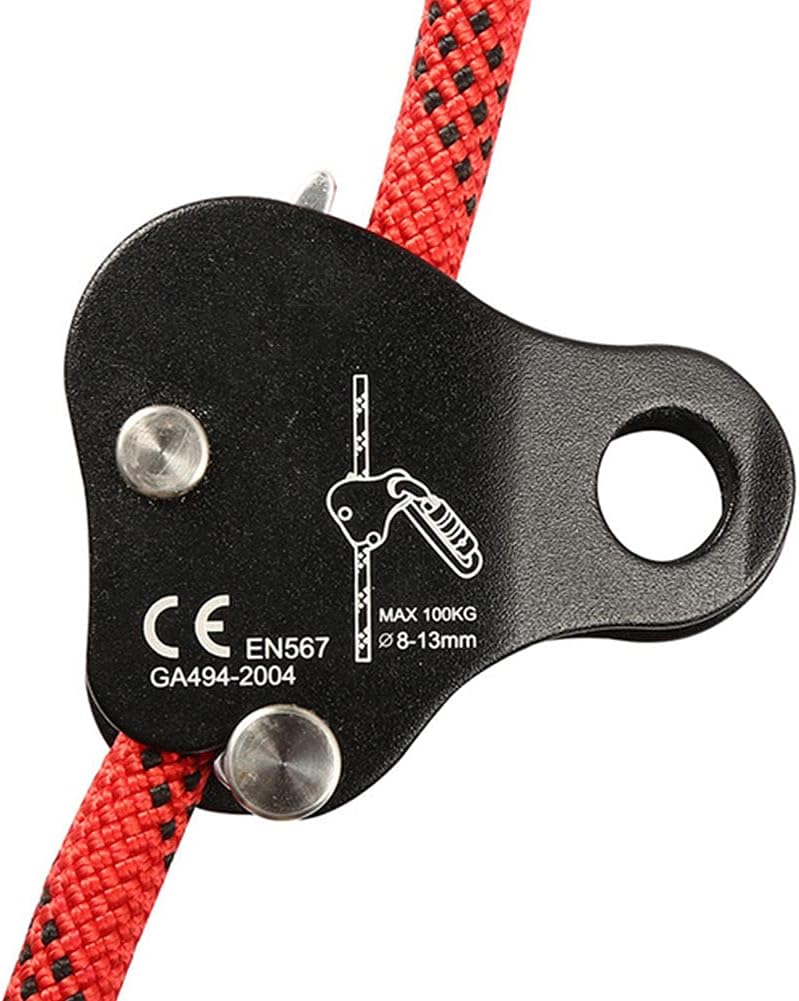 Climbing Rope Grab, High Strength Self Locking Safety Protective, Climbing Ascender Fall Protection Belay Device