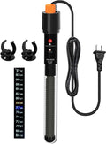 300Watt Aquarium Heater for 50-70 Gallon Fish Tank, Adjustable Submersible Heater Thermostat with Thermometer Strip