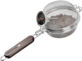 Home Coffee Bean Roaster Tool - CAFEMASY Portable Stainless Steel Handy Coffee Roaster Mesh Pan Tool with Thermometer