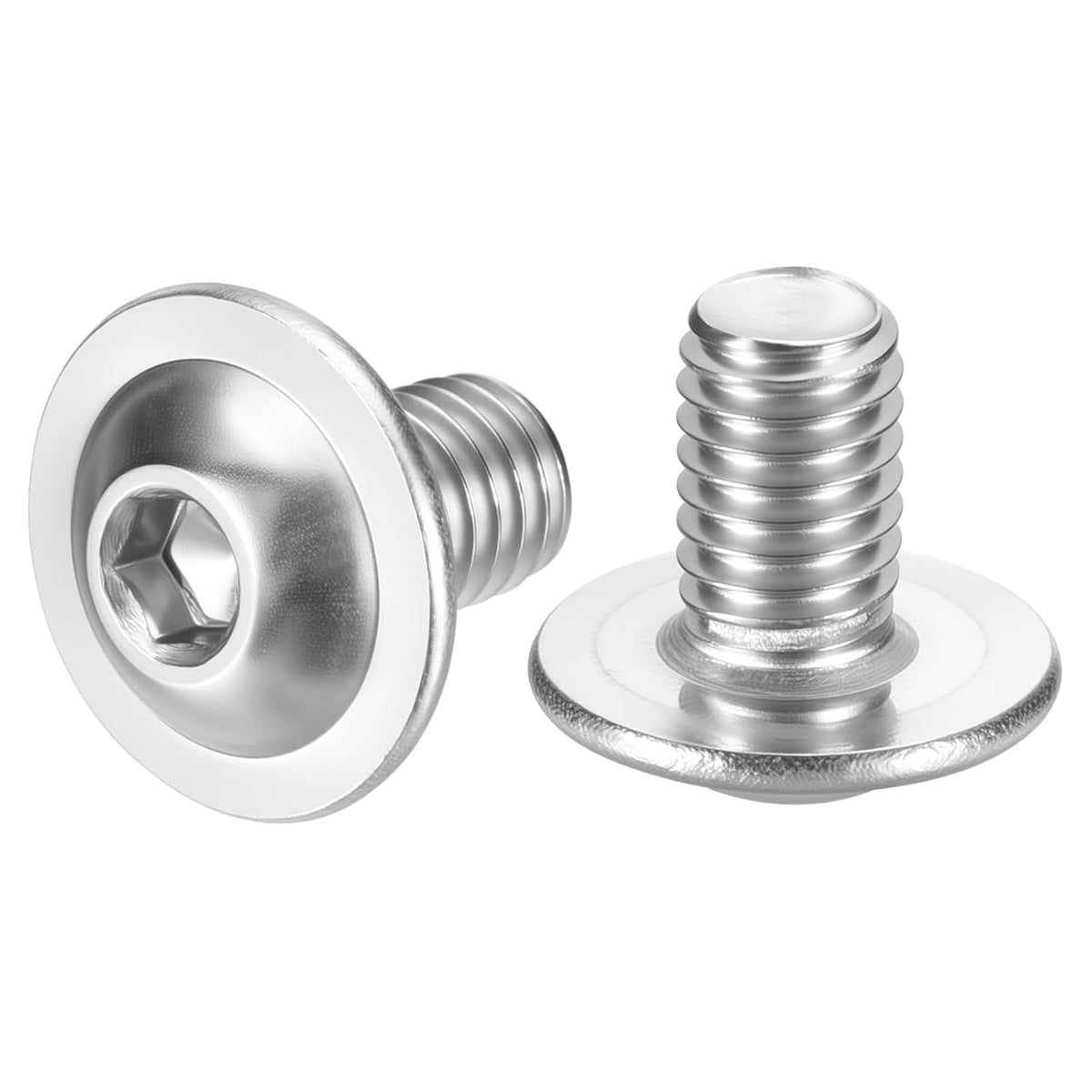 30pcs M5-0.8x8mm 304SS Flanged Button Head Socket Cap Screws