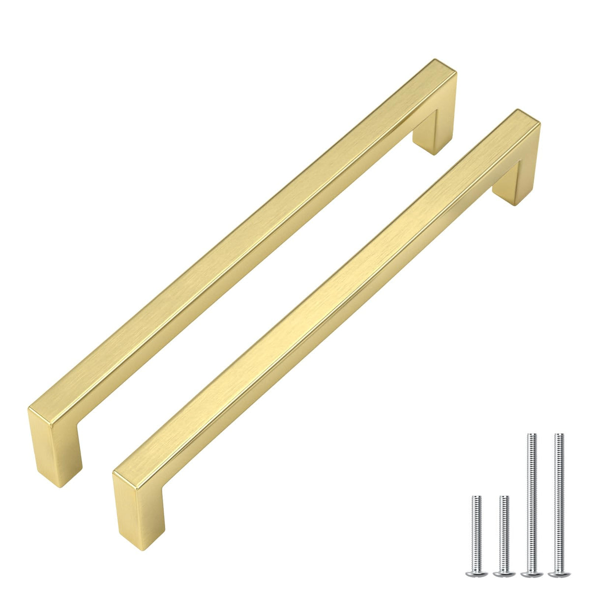 25 Pack 7-9/16" CC Brushed Gold Cabinet Pulls Kitchen Handles