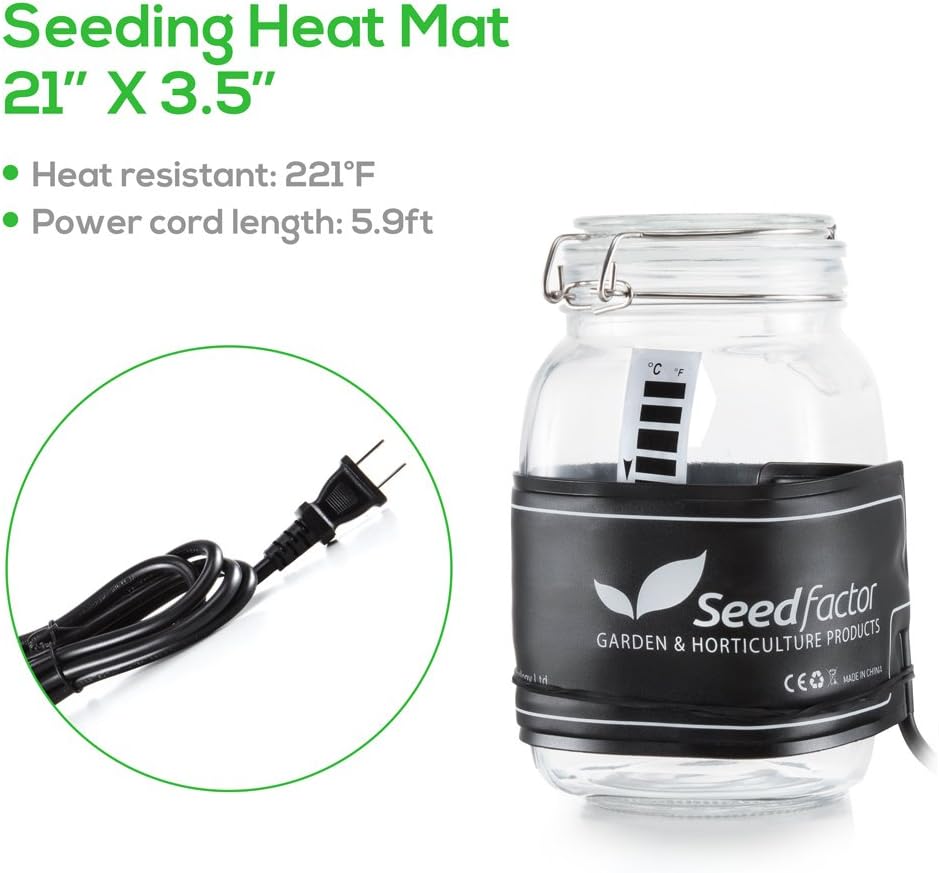 MET Certified Seedling Heat Mat, Seedfactor Waterproof Durable Germination Station Heat Mat, Warm Hydroponic Heating