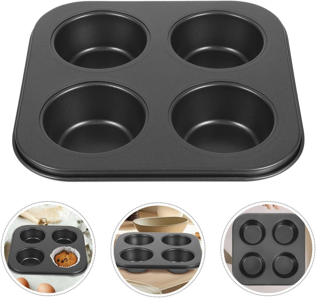 Jumbo Muffin Pan 4 Grids Muffin Baking Cups Non-stick for Home Professional Use