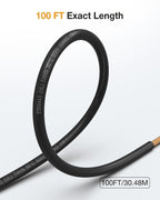 12 Gauge THHN Wire, Stranded Oxygen-Free Copper Wire, Black, 100FT