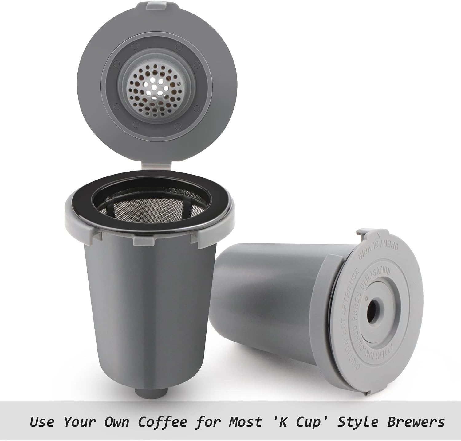 Reusable Filter Cup for Cuisinart, Gray (2 Pack)