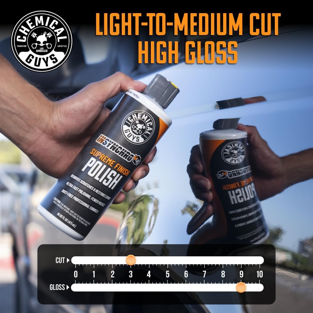 InSynchro V45 Medium Cut Car Polish for Paint Defects, 16 oz | Medium-cut polish refines light scratches, swirls and