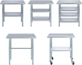 Stainless Steel Table + Add Casters | Choose from 43 Sizes | NSF Metal Work Table for Kitchen Prep Utility |