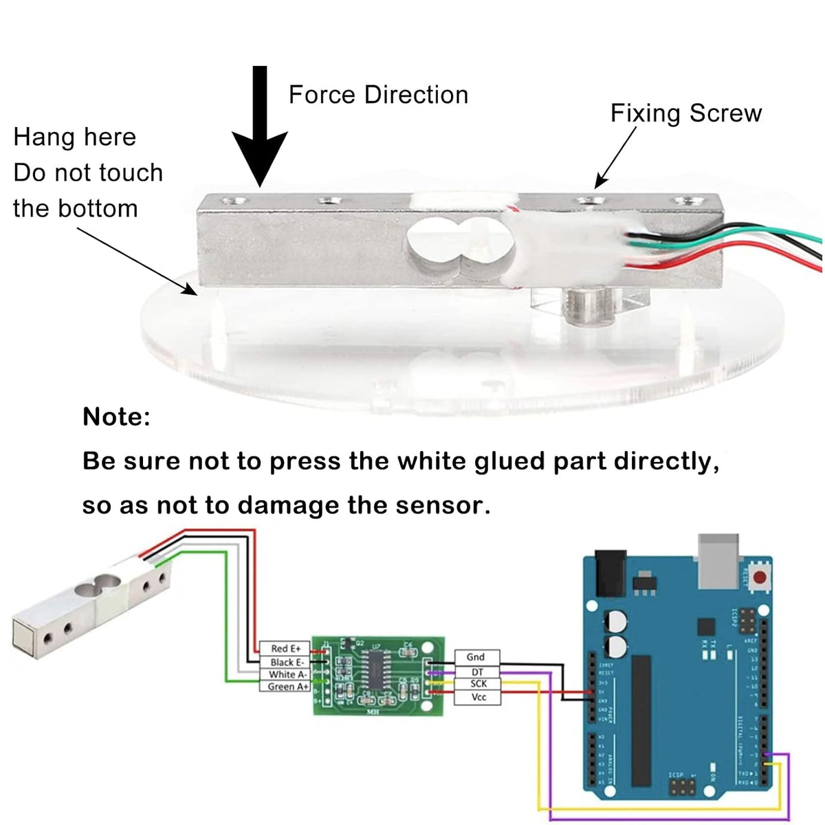 2sets 5kg Load Cell Weight Sensor + HX711 Load Cell Amplifier Module Weighing Sensor Dual-Channel 24 Bit Precision A/D Module