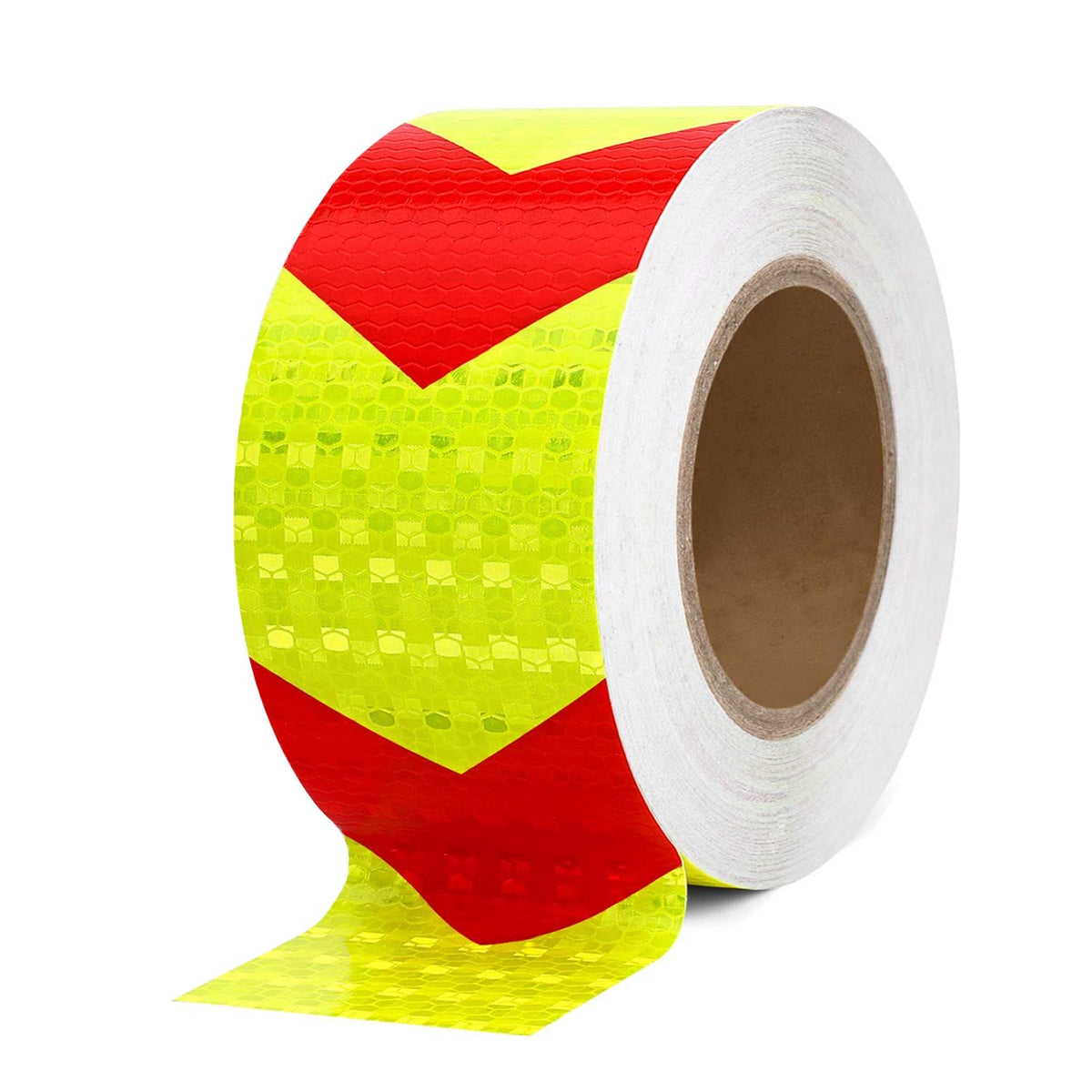 2in x 100 FT Reflective Tape of Red & Yellow Arrow Caution Waterproof High Visibility,Hazard Caution Warning Adhesive