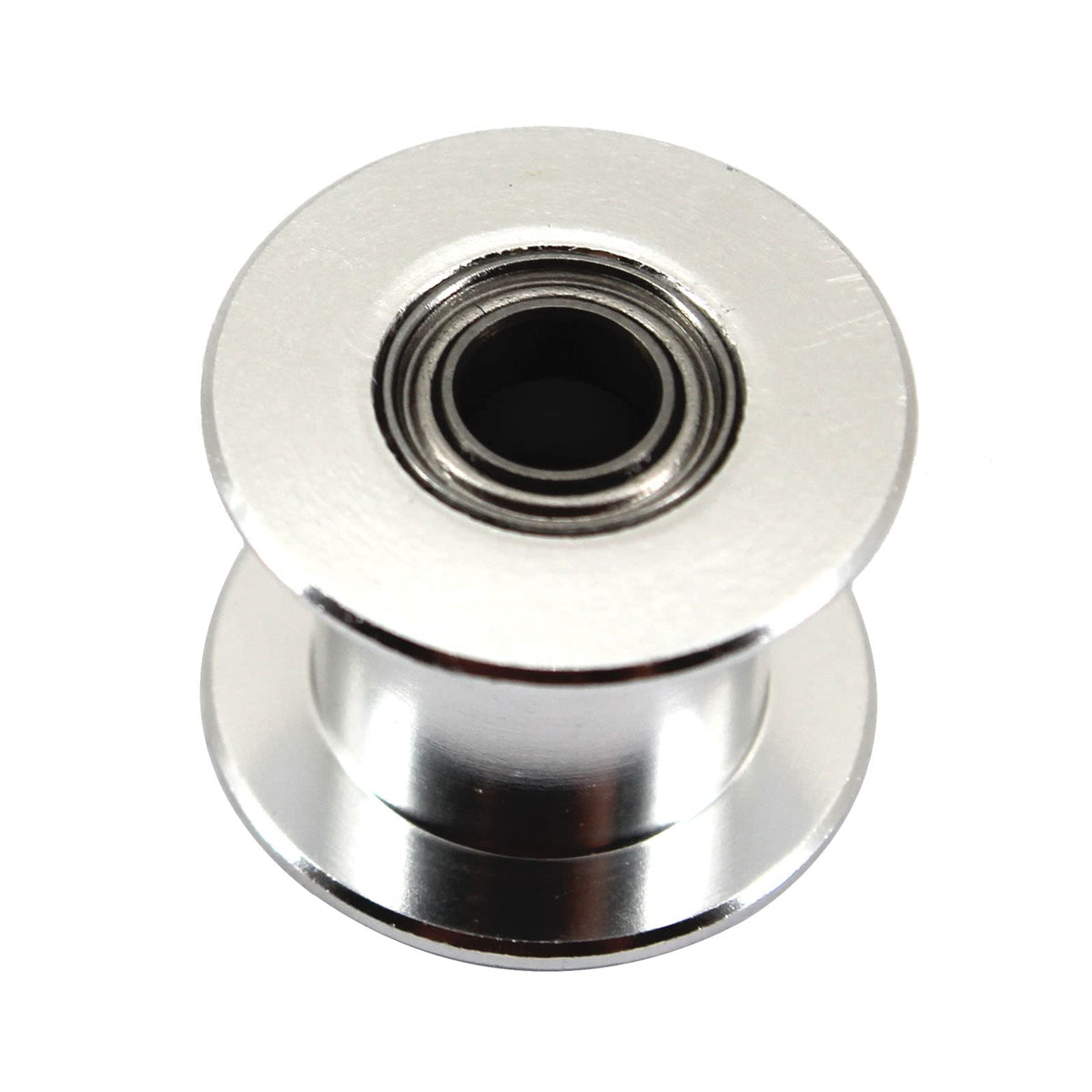 (Pack of 10)20 Teeth 5mm Bore 10mm Width Belt Silver Tone GT2 Idler Pulley Aluminum Alloy Toothless Timing Belt Pulley Wheel for 3D Printer Accessory