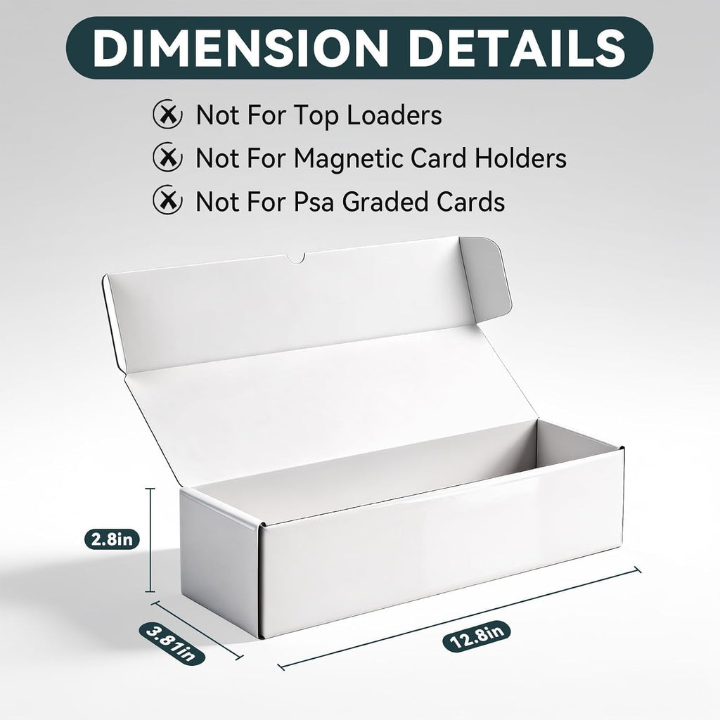 Trading Card Storage Box 10-Pack, 1000 Count Heavy Duty Corrugated Cardboard Box - Bulk Organizer for TCG, MTG,Sports